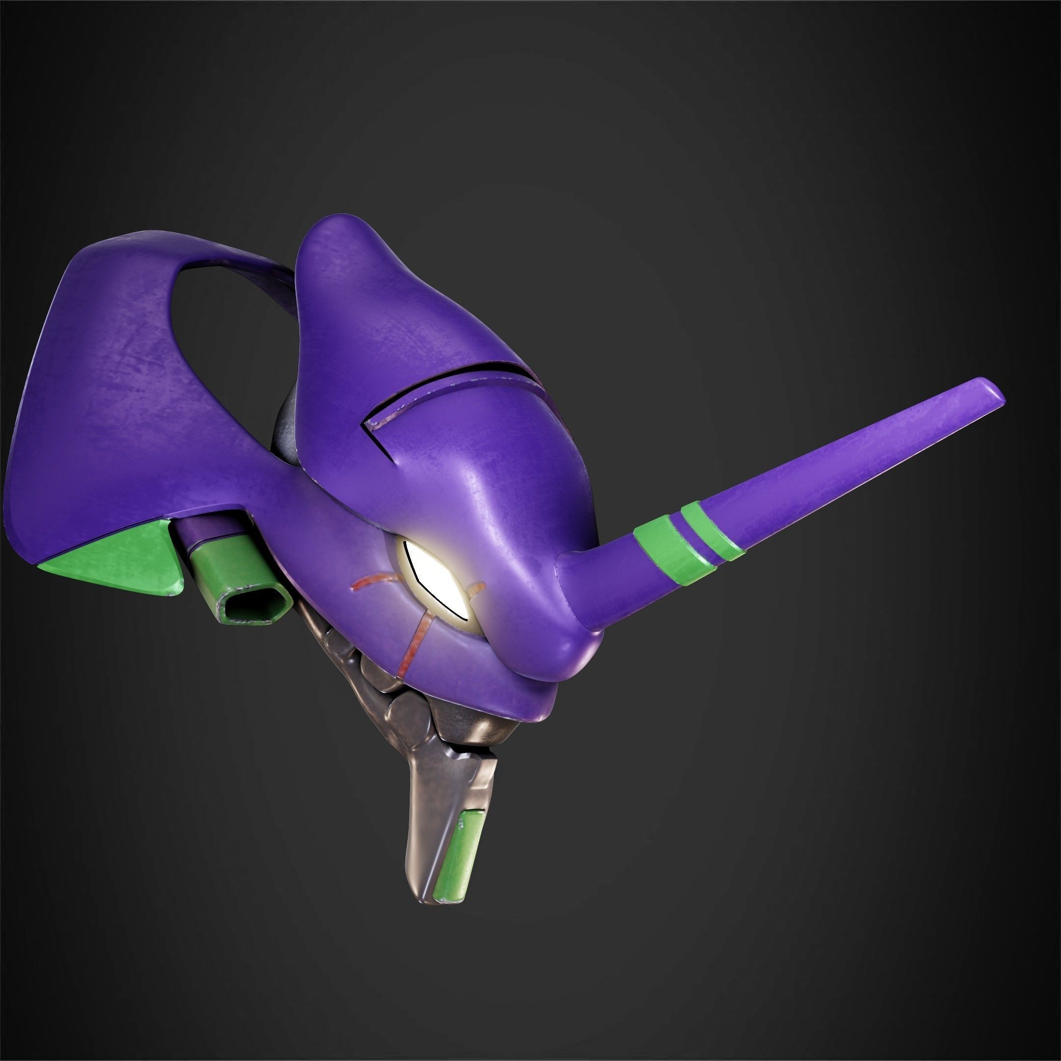 Evangelion EVA-01 Helmet for Cosplay 3D print model_9