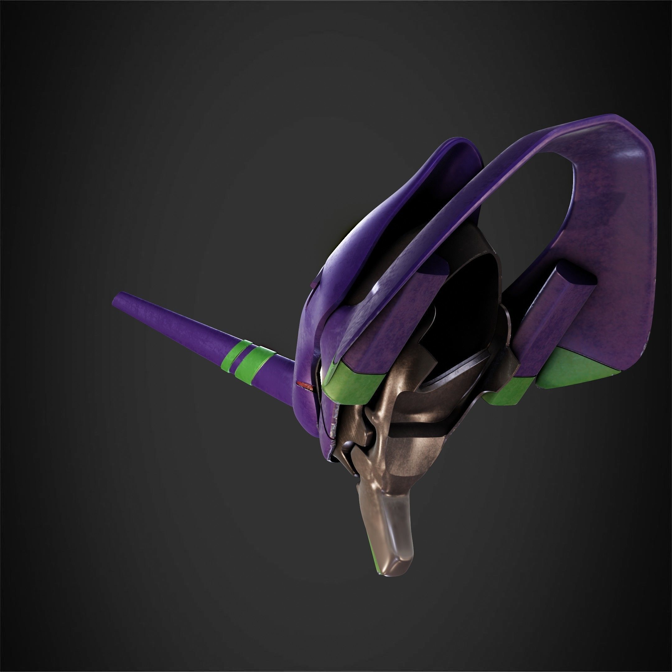Evangelion EVA-01 Helmet for Cosplay 3D print model_5