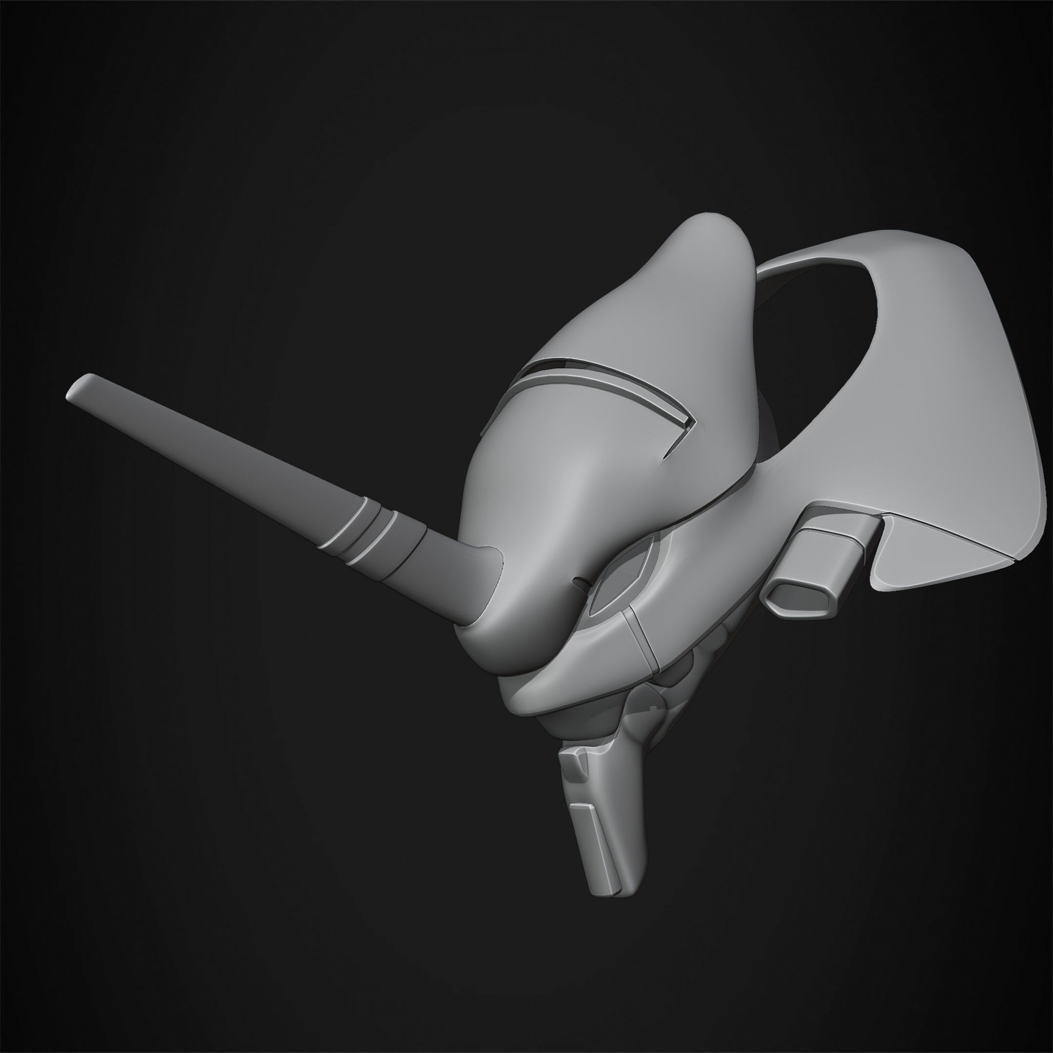 Evangelion EVA-01 Helmet for Cosplay 3D print model_12