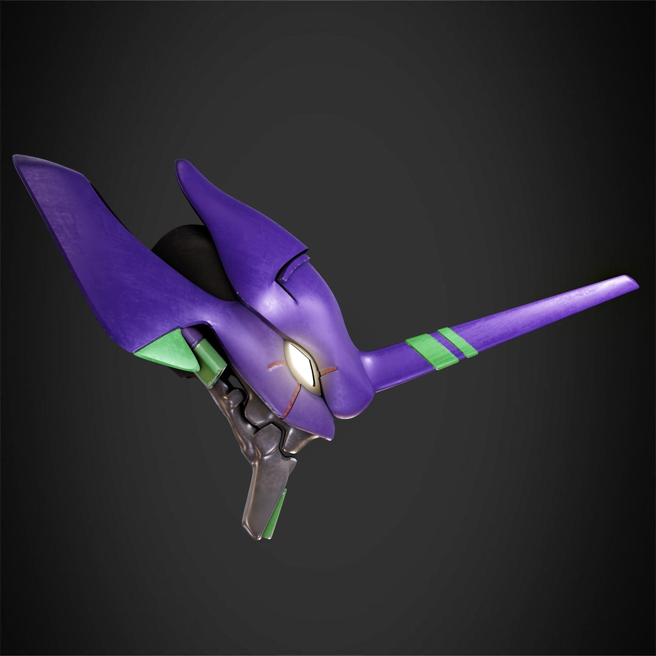 Evangelion EVA-01 Helmet for Cosplay 3D print model_8