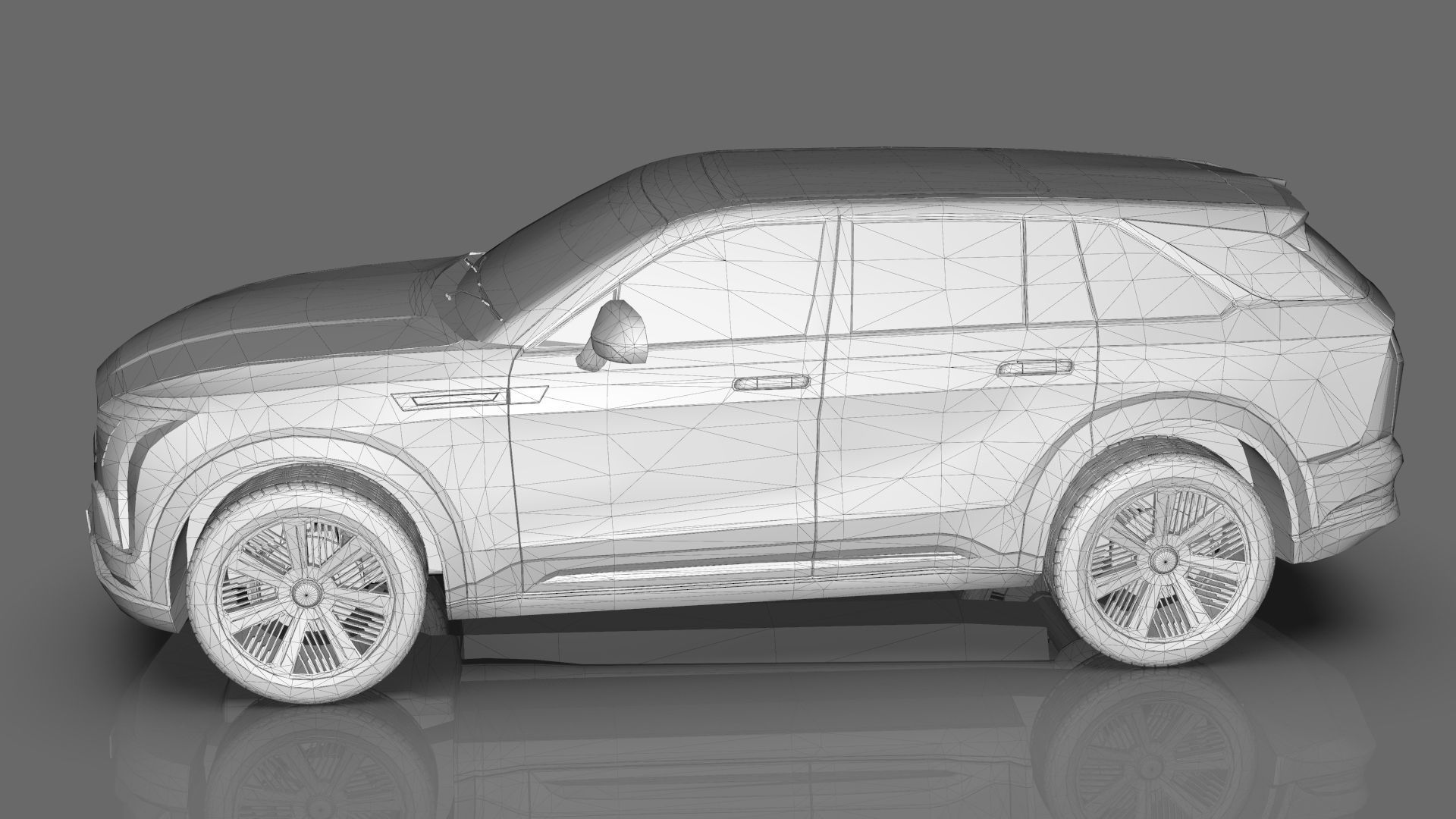 Cadillac Escalade IQ 2024 Low-poly 3D model_19