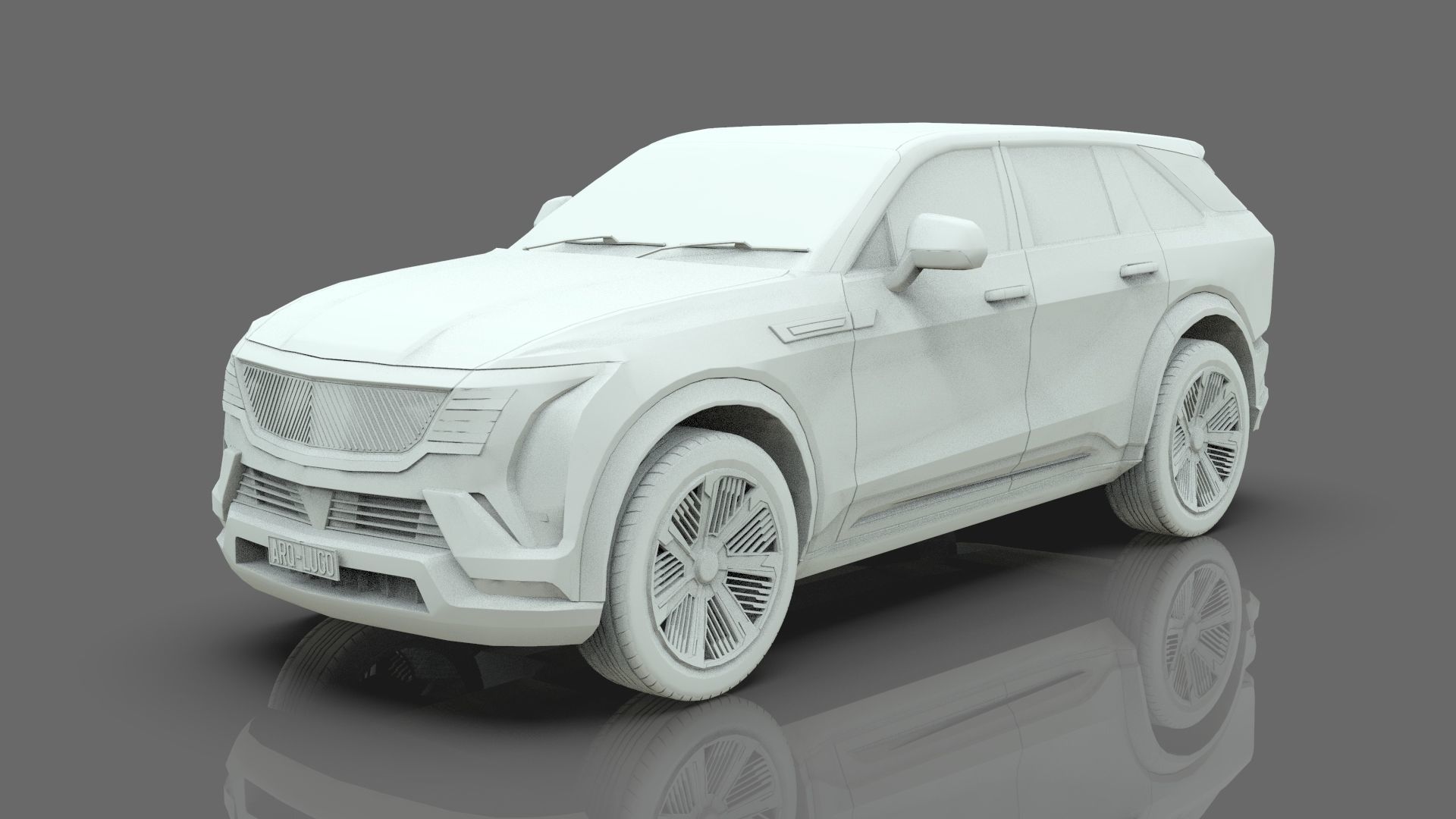 Cadillac Escalade IQ 2024 Low-poly 3D model_16