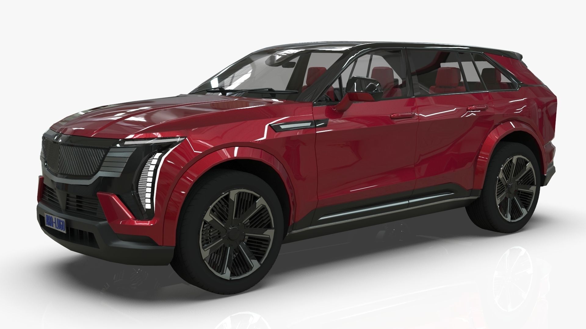 Cadillac Escalade IQ 2024 Low-poly 3D model_11