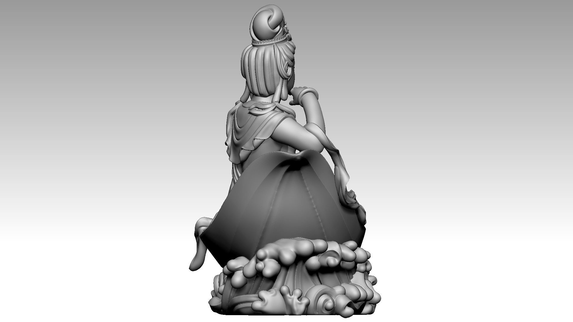 Lady Buddha 2 3D print model_6
