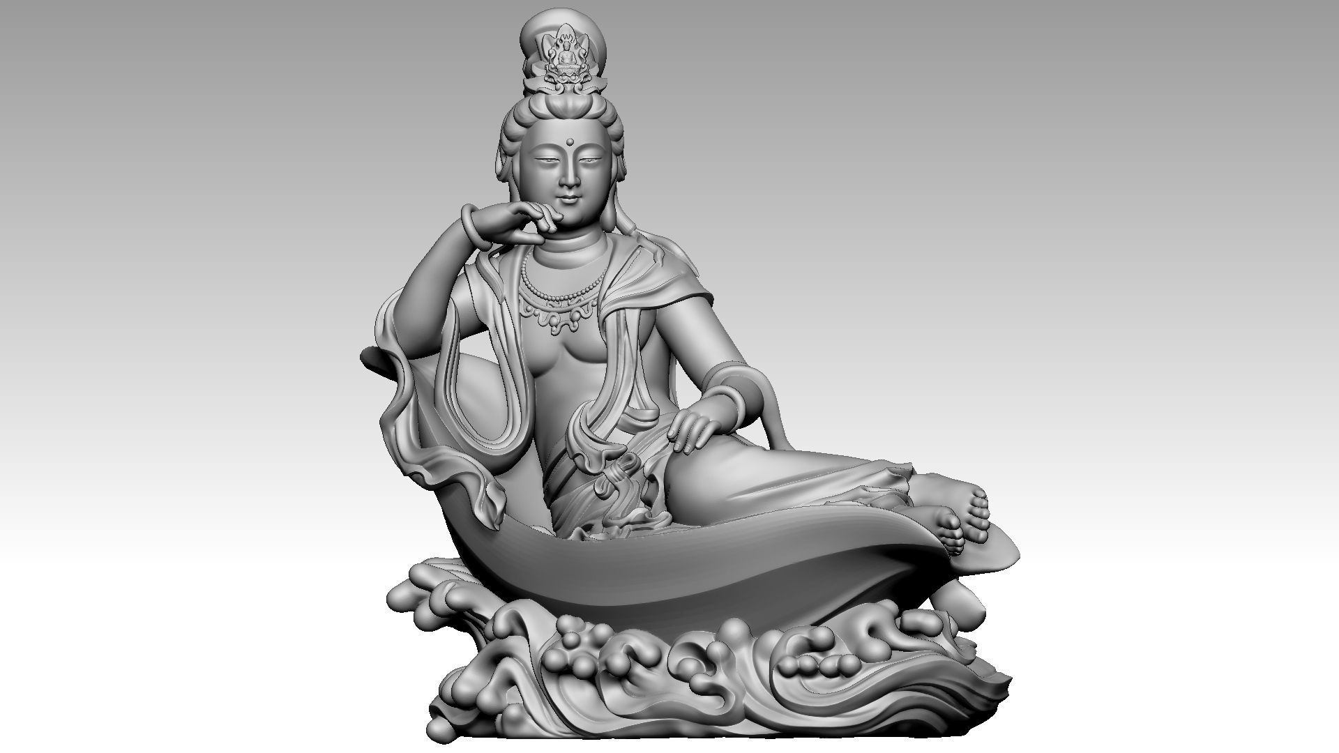 Lady Buddha 2 3D print model_1