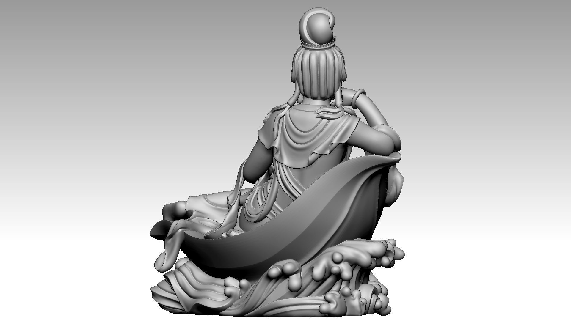 Lady Buddha 2 3D print model_5