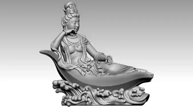 Lady Buddha 2 3D print model