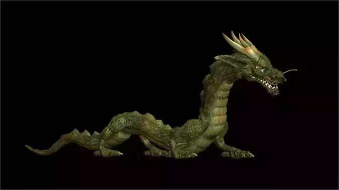  Chinese Dragon Rigged Model
