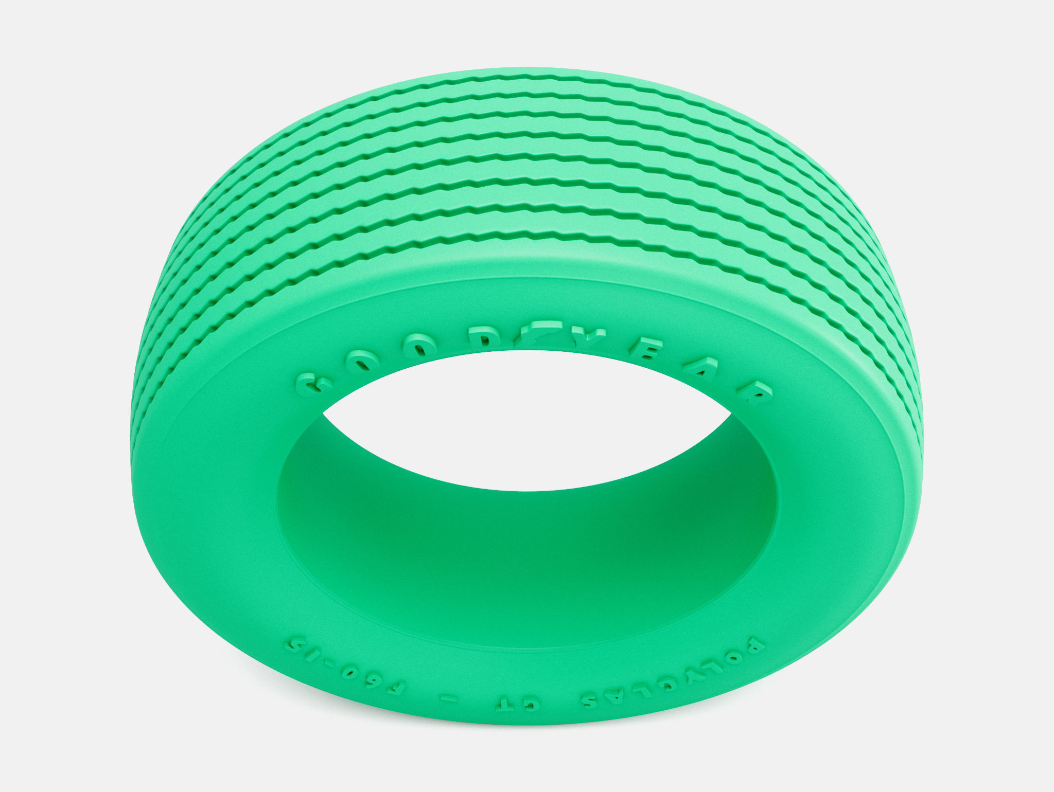 15x7 Goodyear Polyglas F60-15 Tire 3D print model_3