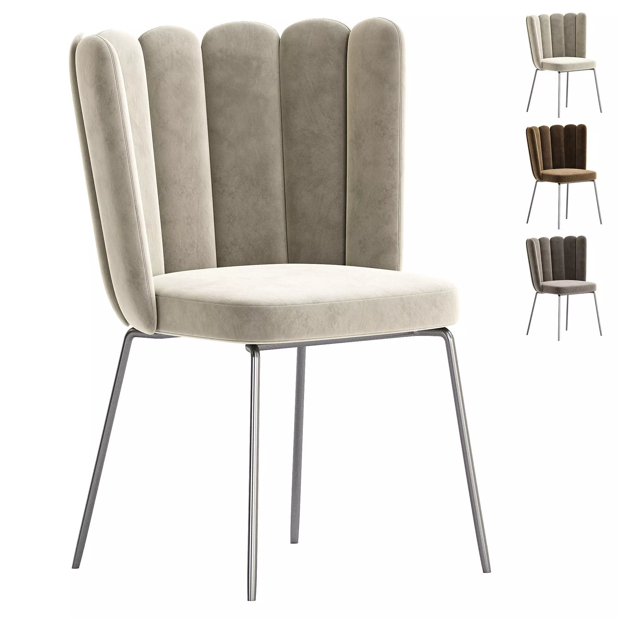 Aniela chair By Kavehome 3D model_0