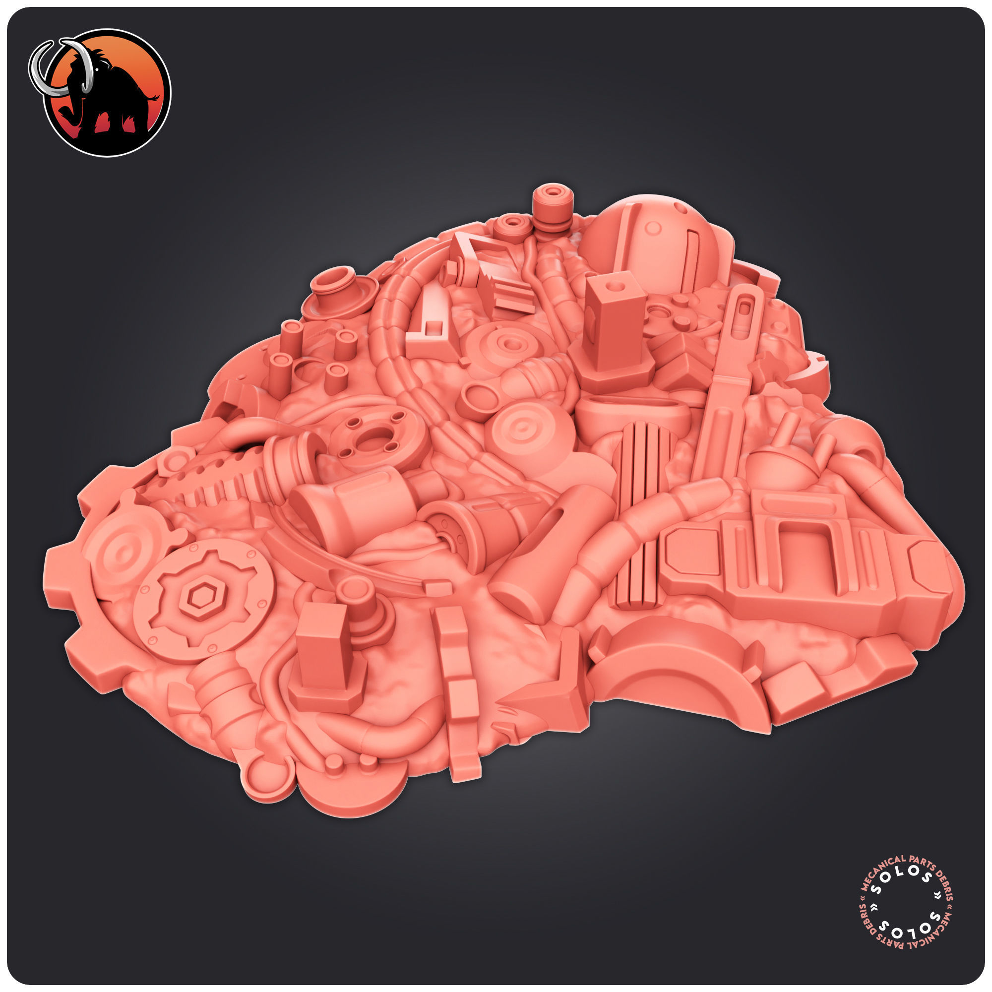 Mecanical Parts Debris 3D print model_1