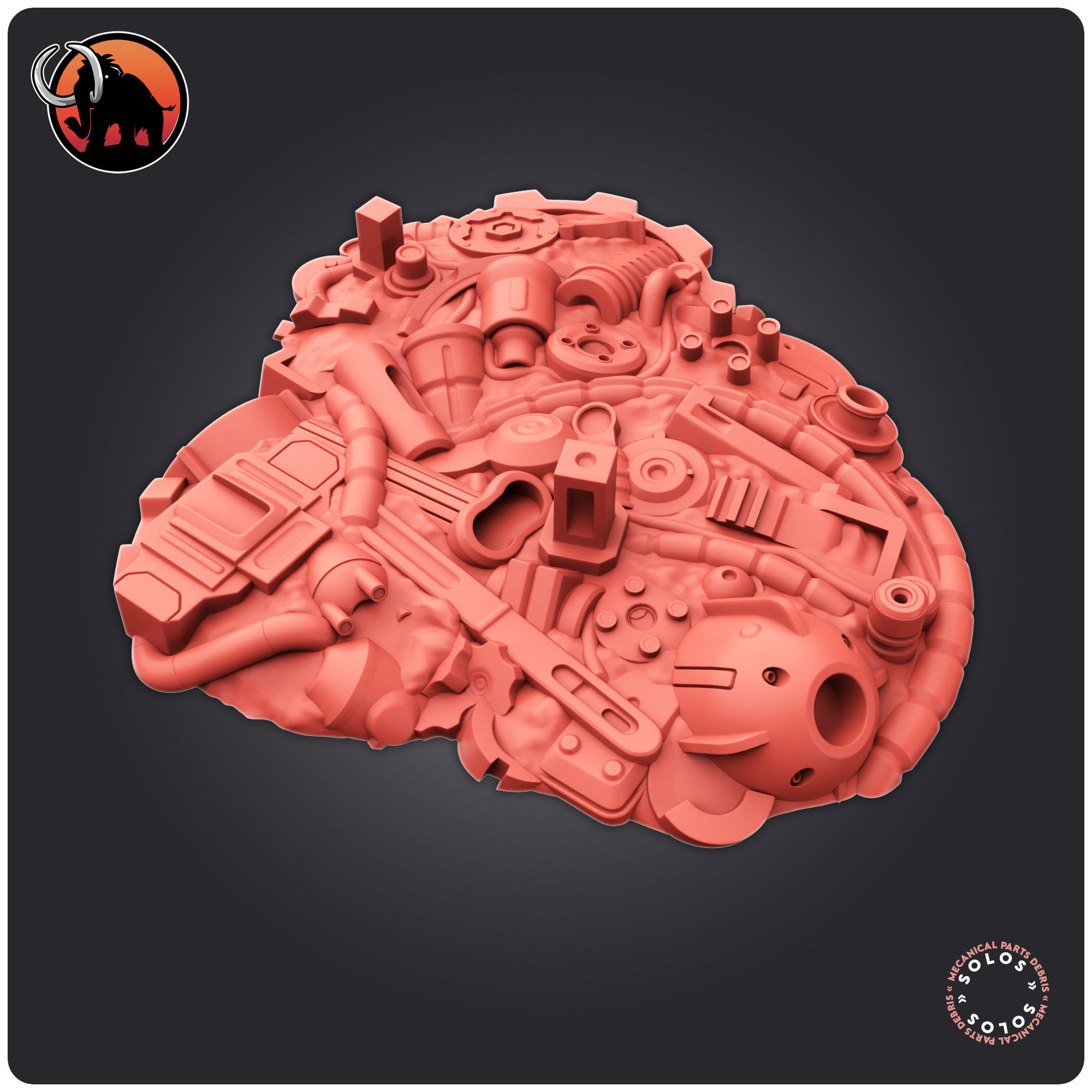 Mecanical Parts Debris 3D print model_2