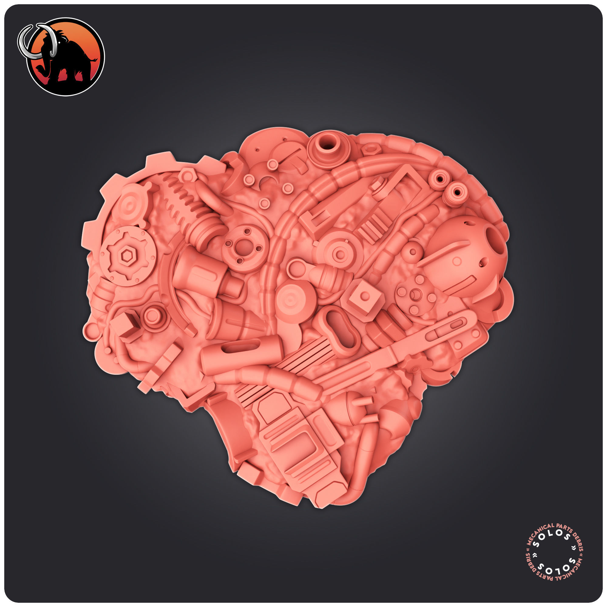 Mecanical Parts Debris 3D print model_4