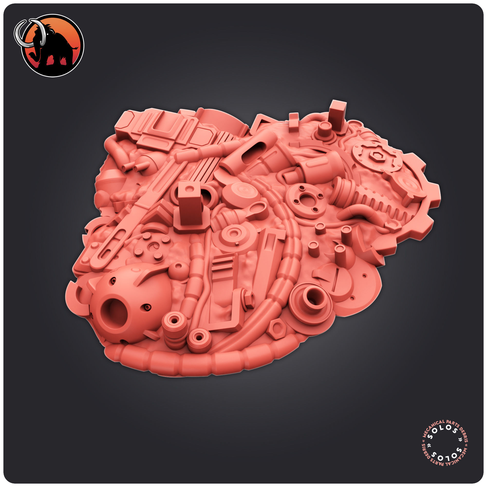 Mecanical Parts Debris 3D print model_3