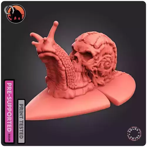 Skull Snail 3D print model