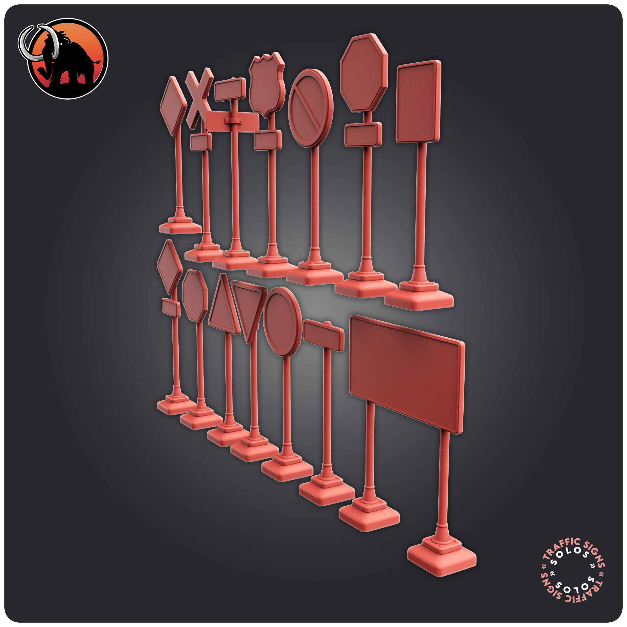 Traffic Signs 3D print model_1