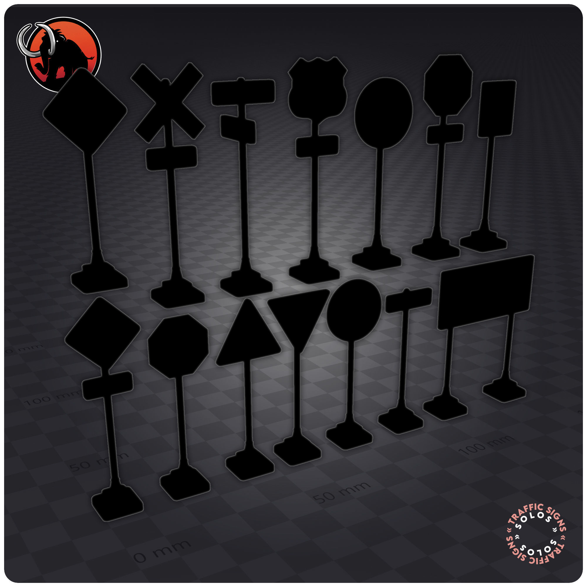 Traffic Signs 3D print model_6
