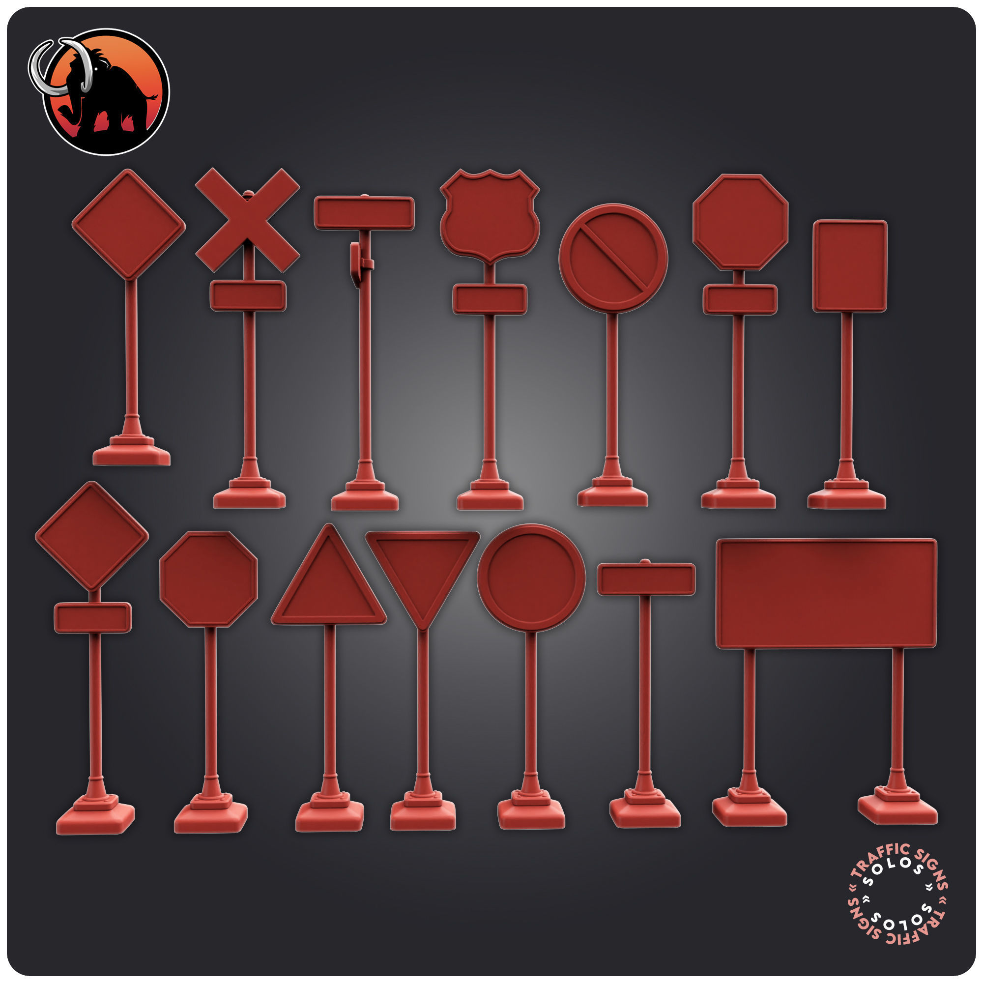 Traffic Signs 3D print model_4