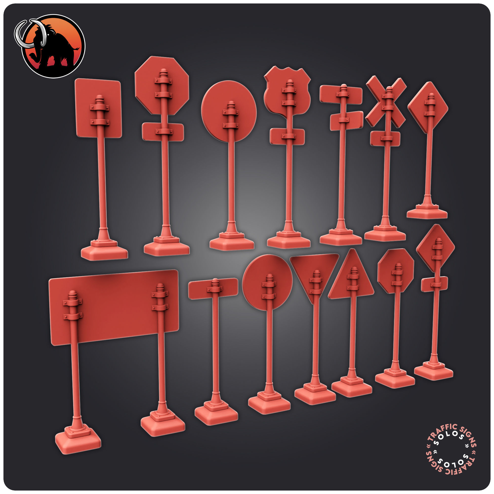 Traffic Signs 3D print model_2