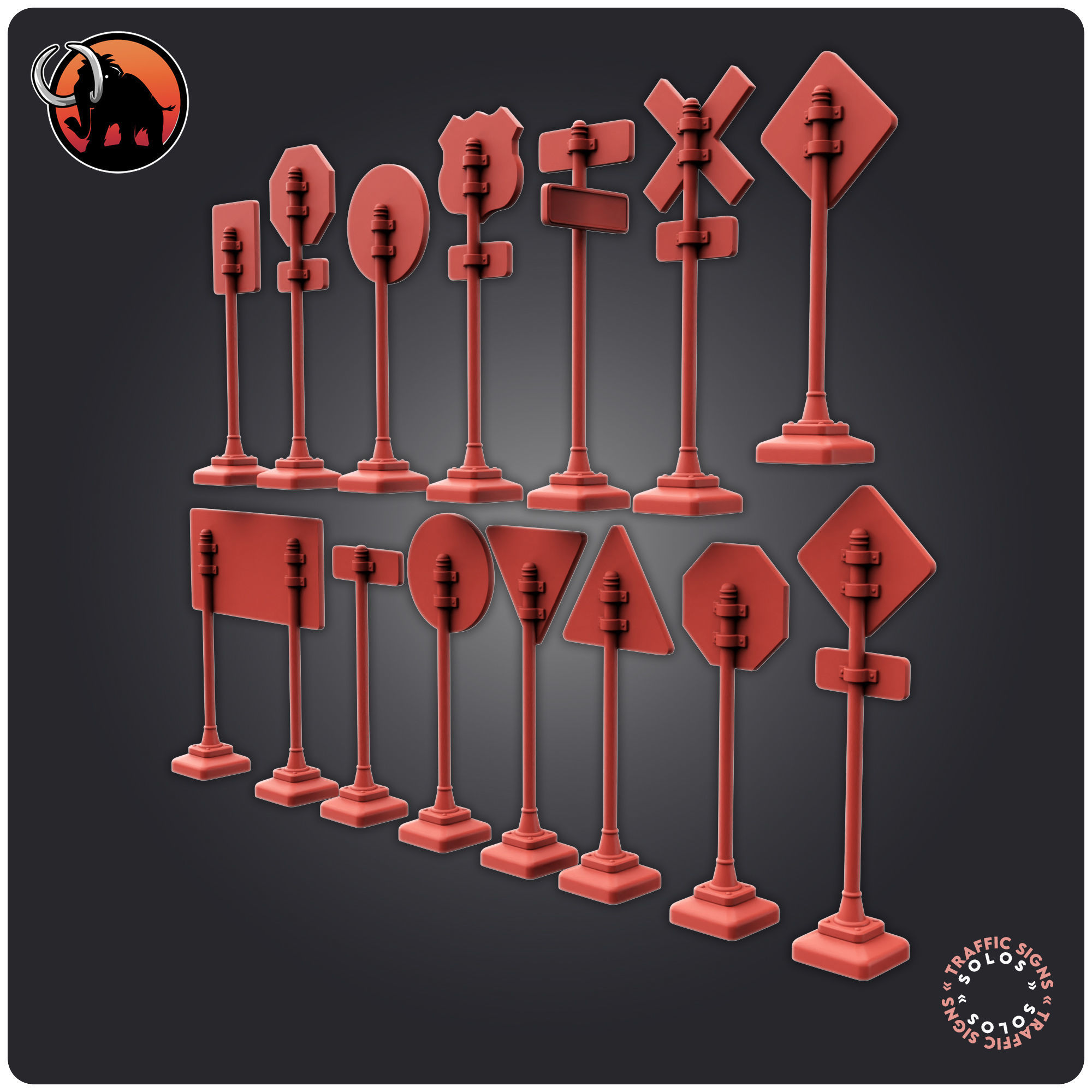 Traffic Signs 3D print model_3