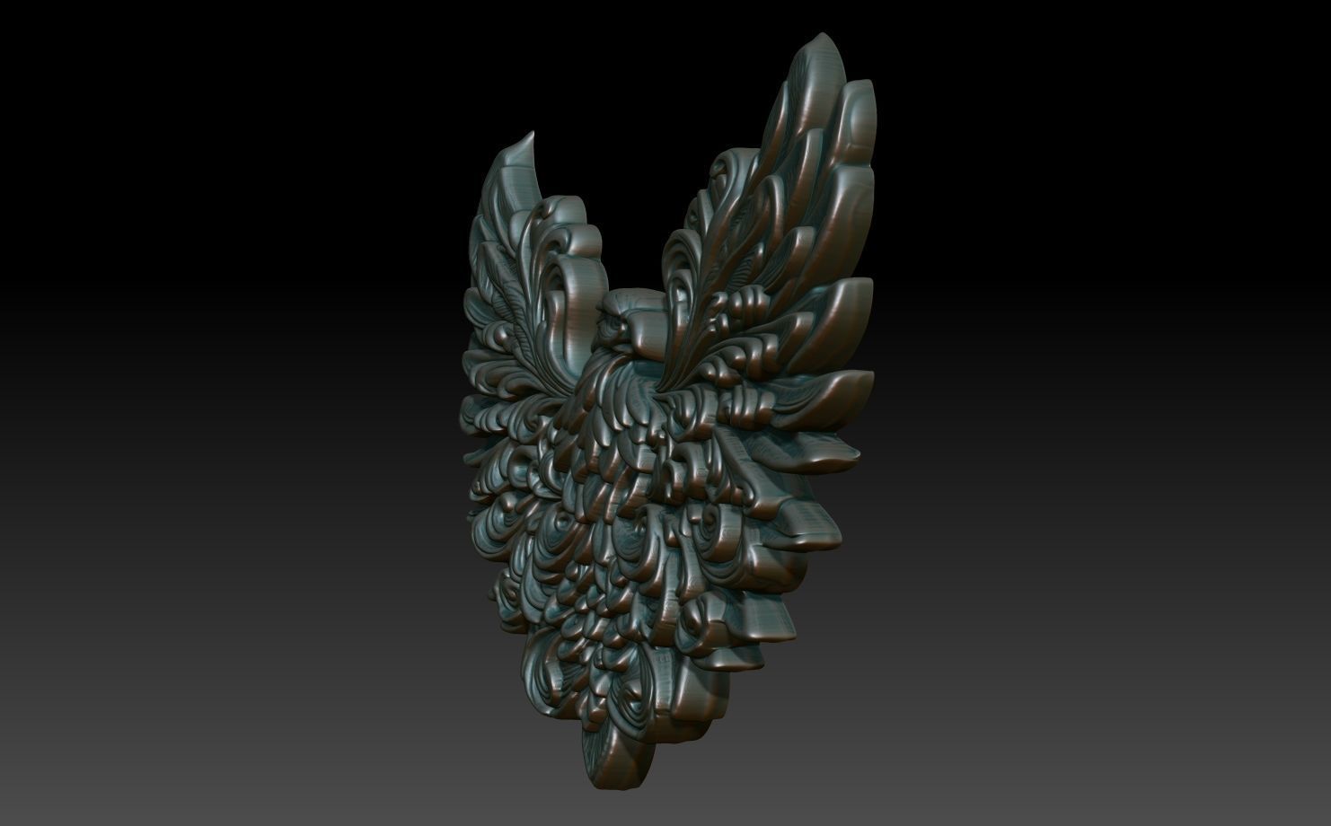 Eagle basrelief 08 240724 3D print model_1