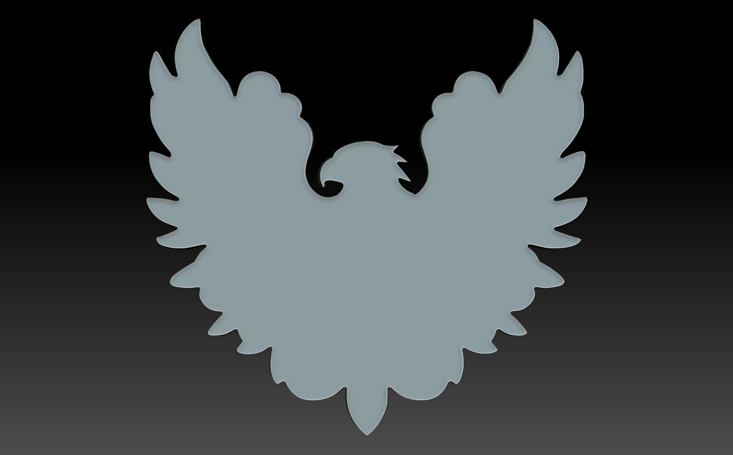 Eagle basrelief 08 240724 3D print model_5