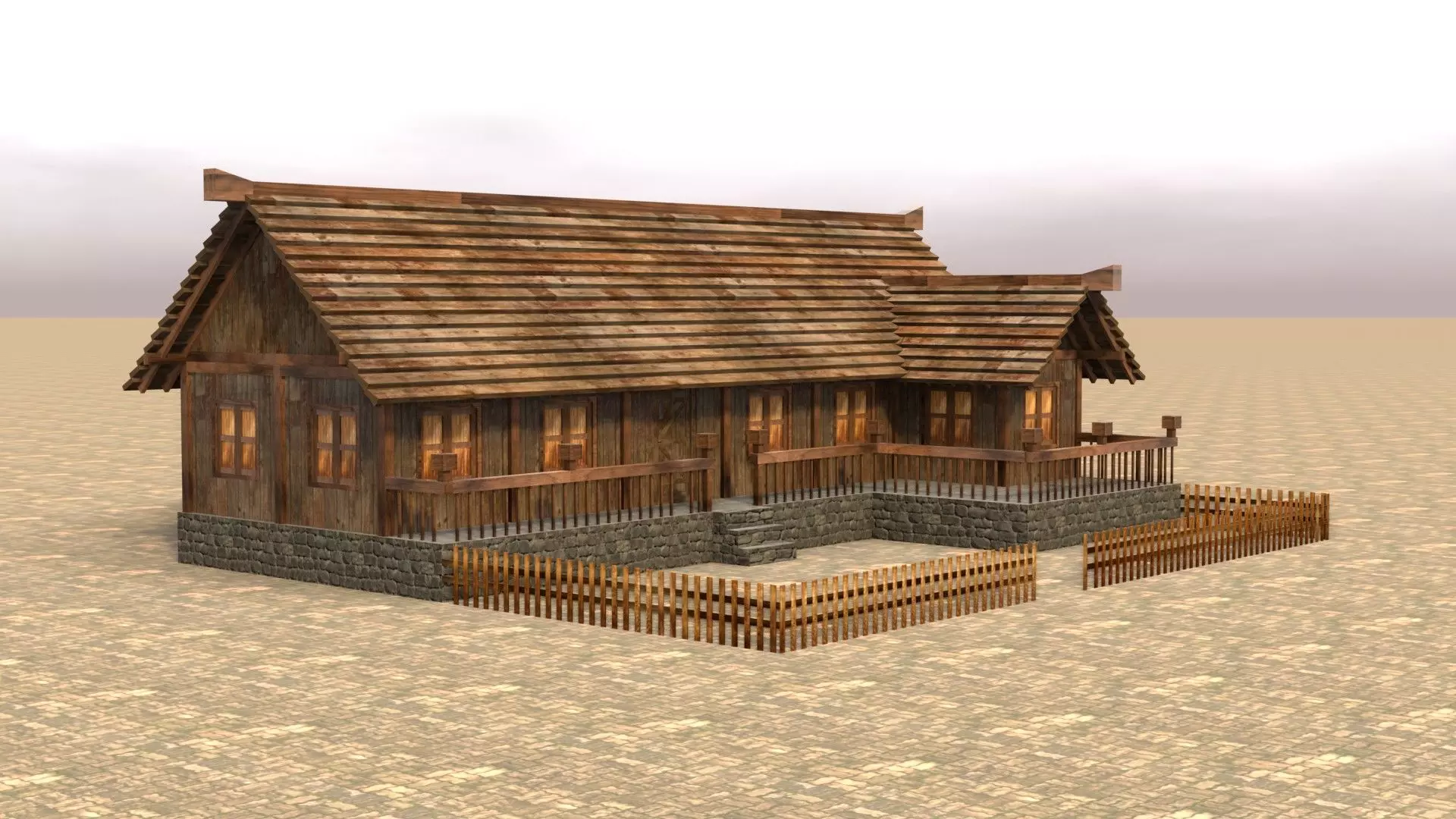Medieval house sixteen 6 Free low-poly 3D model