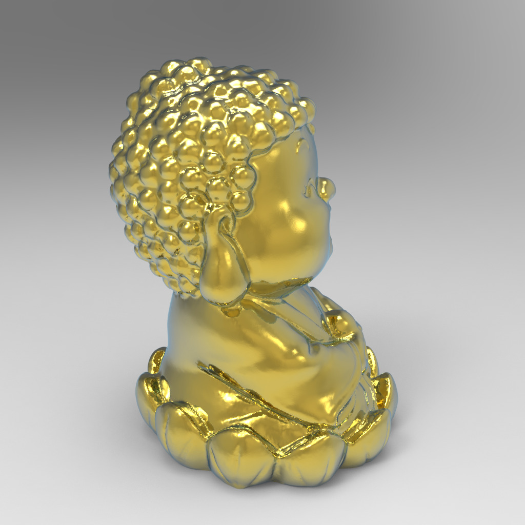 3D Model of Cute Buddha Amitabha 3D print model_5