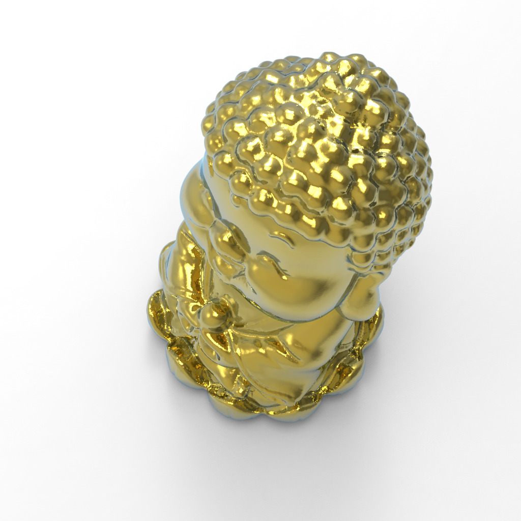 3D Model of Cute Buddha Amitabha 3D print model_9