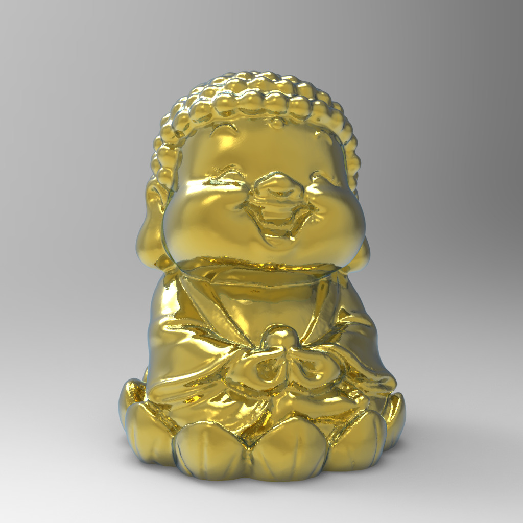 3D Model of Cute Buddha Amitabha 3D print model_6
