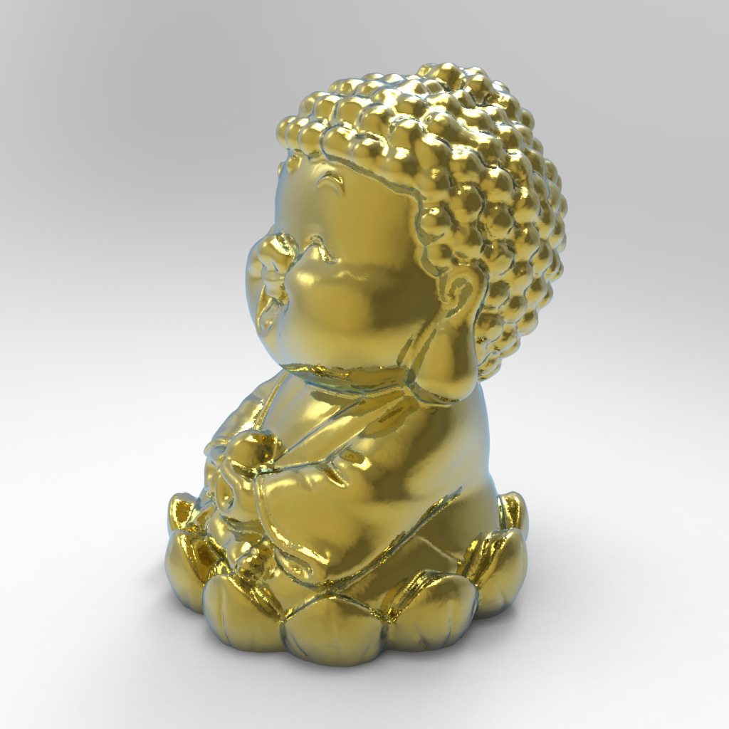 3D Model of Cute Buddha Amitabha 3D print model_1
