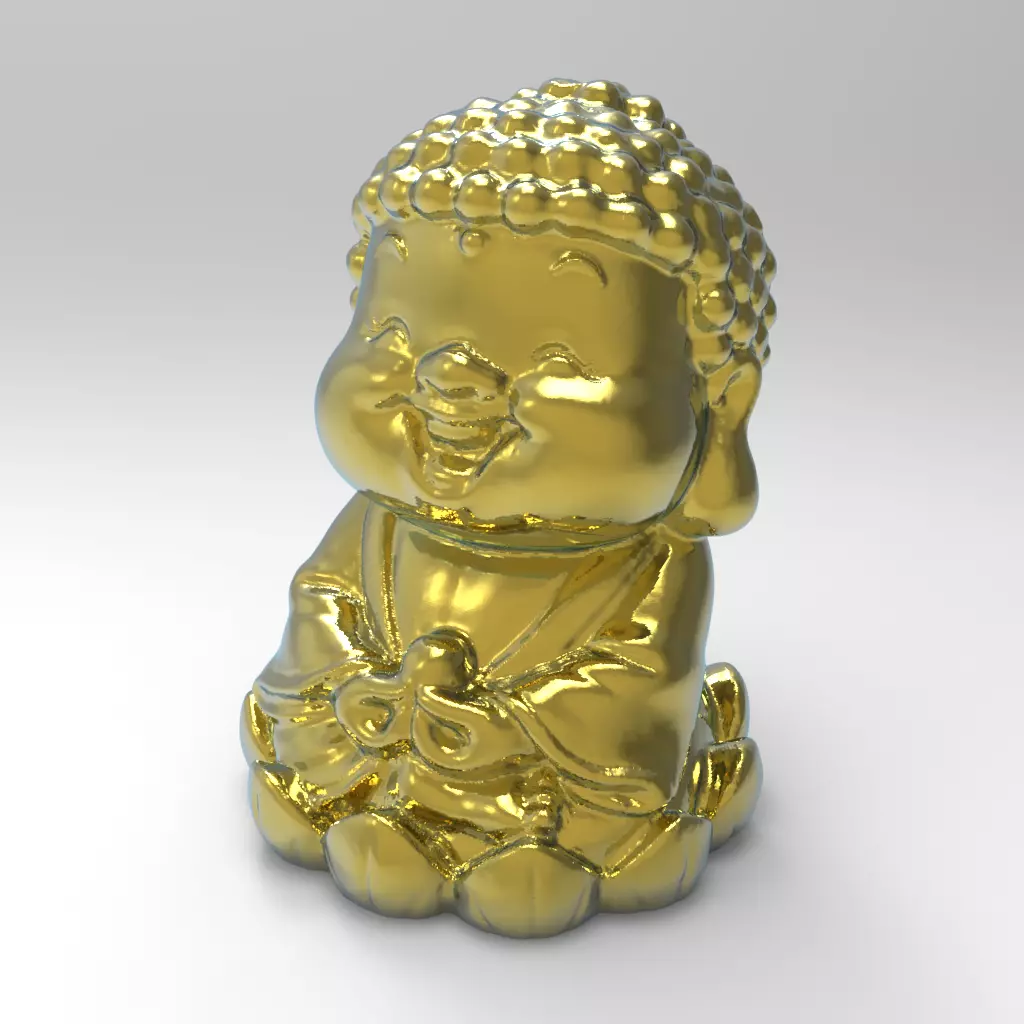 3D Model of Cute Buddha Amitabha 3D print model_0