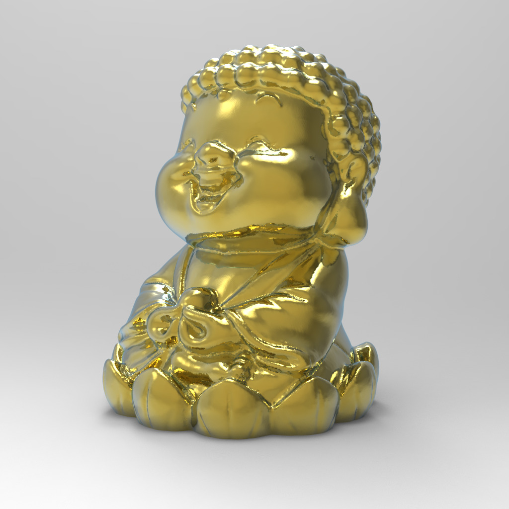 3D Model of Cute Buddha Amitabha 3D print model_7