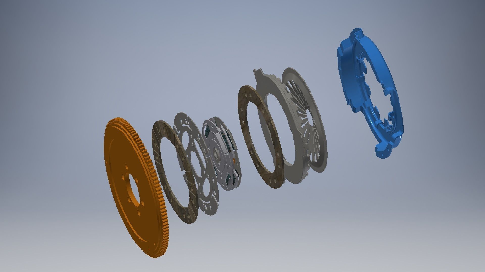 Car clutch 3D model 3D model_7