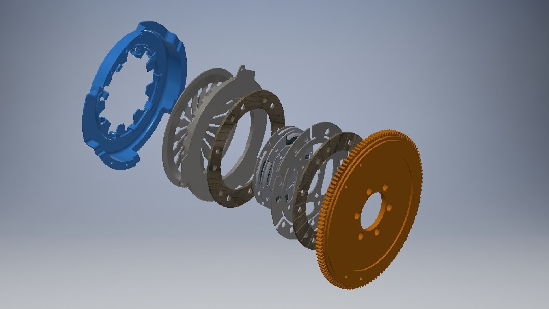 Car clutch 3D model 3D model_5