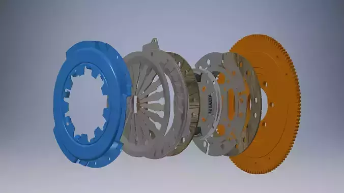 Car clutch 3D model 3D model