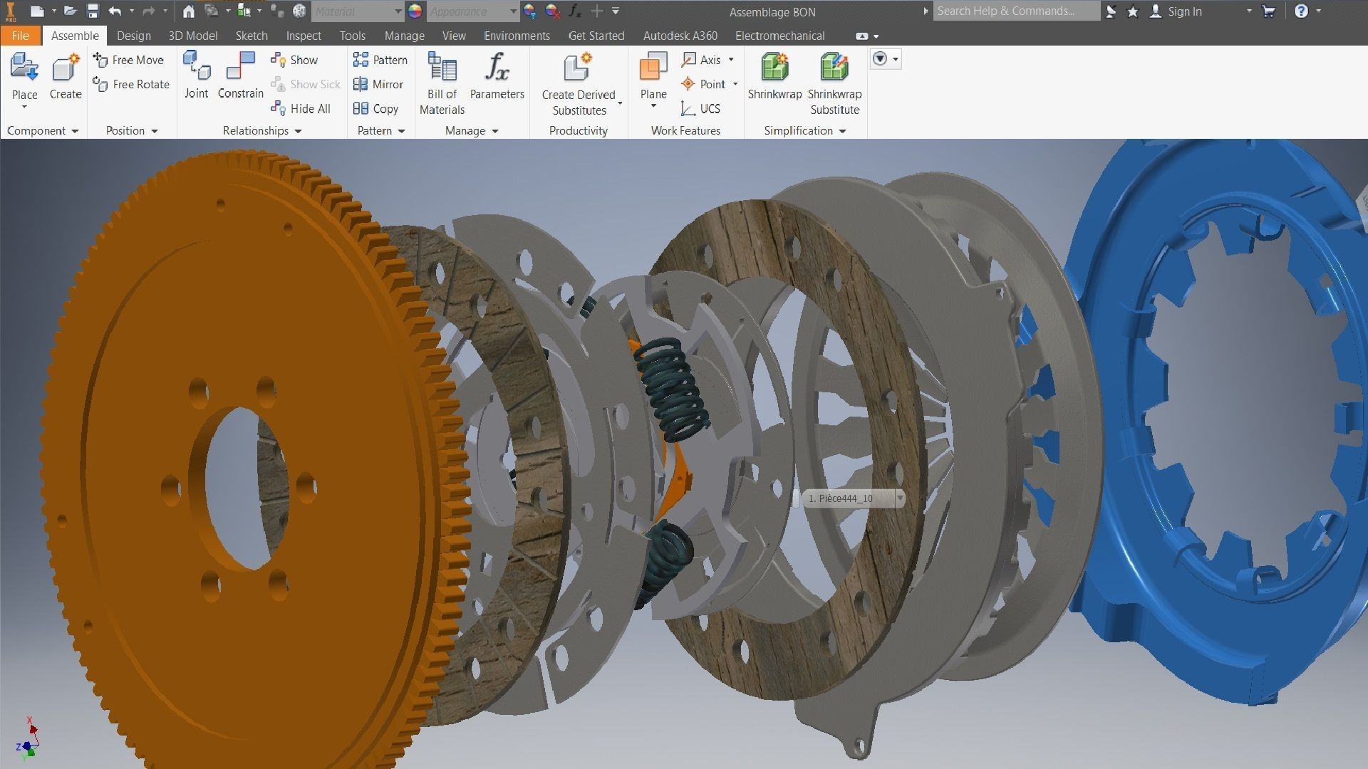 Car clutch 3D model 3D model_8