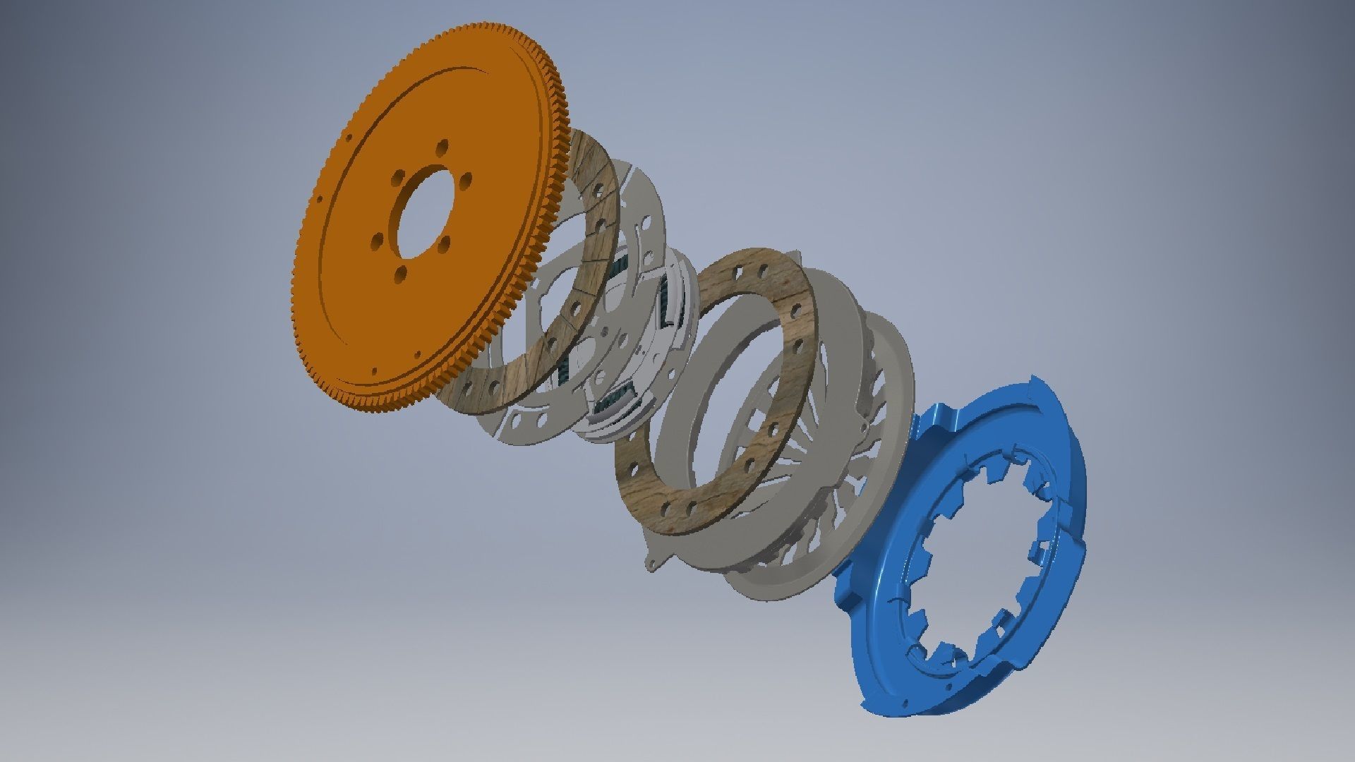 Car clutch 3D model 3D model_6