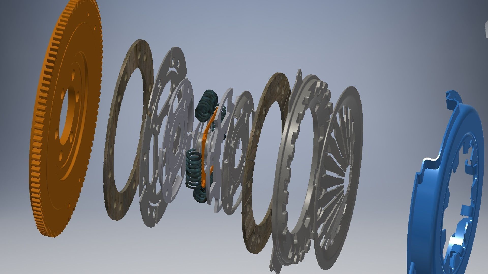 Car clutch 3D model 3D model_9