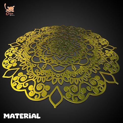 Floral Ornament Pattern 02 3D model