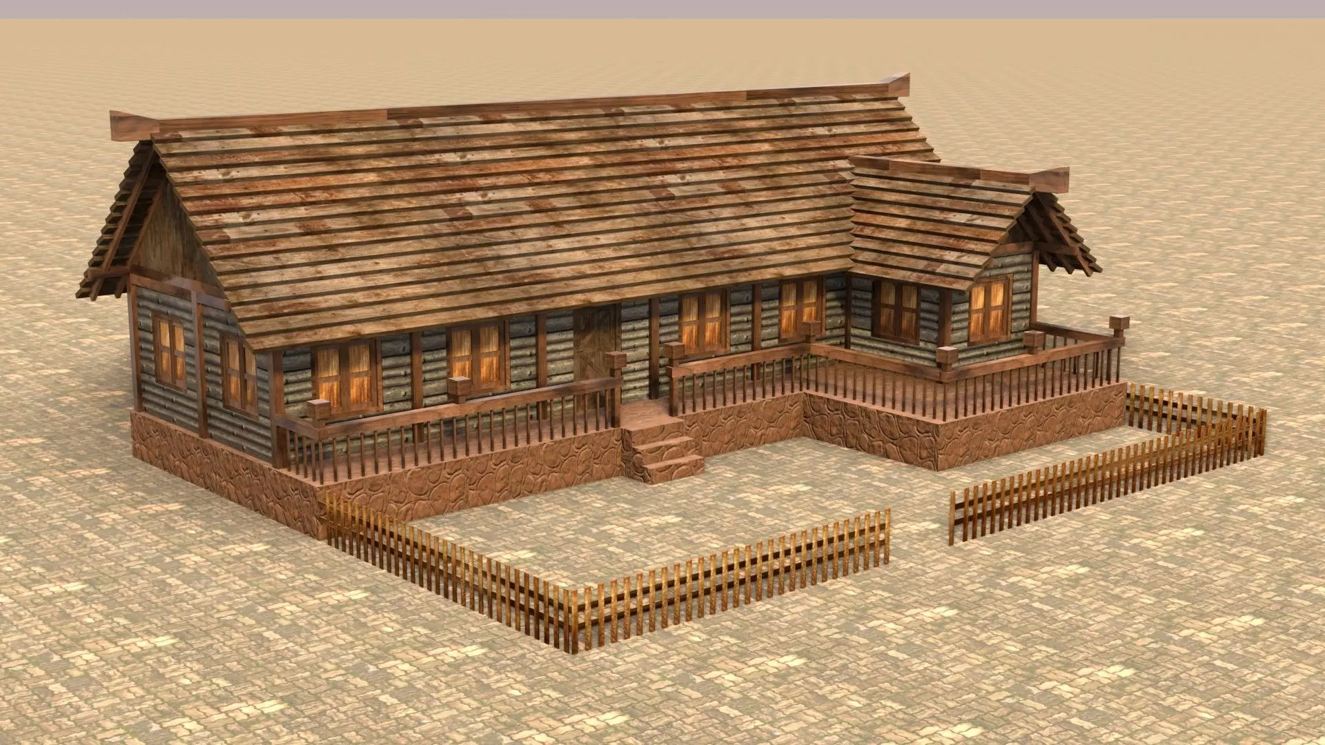 Medieval house sixteen 15 Free low-poly 3D model