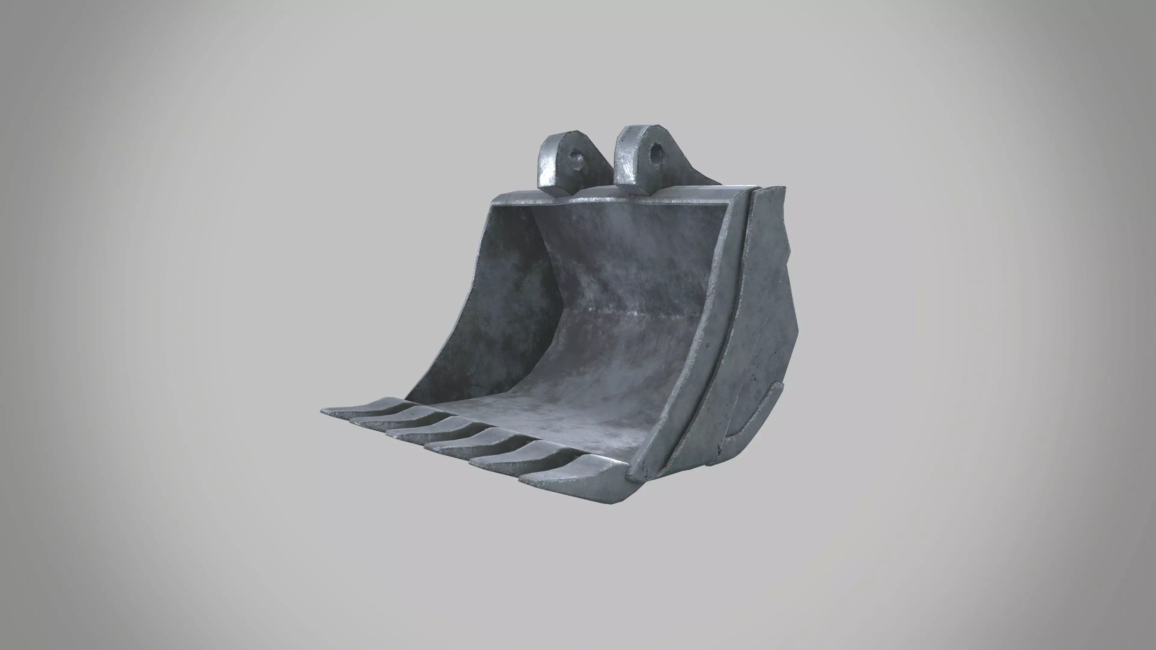 Excavator bucket Low-poly 3D model