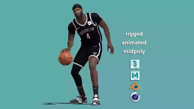  Andre Drummond Brooklyn Nets NBA 3D model