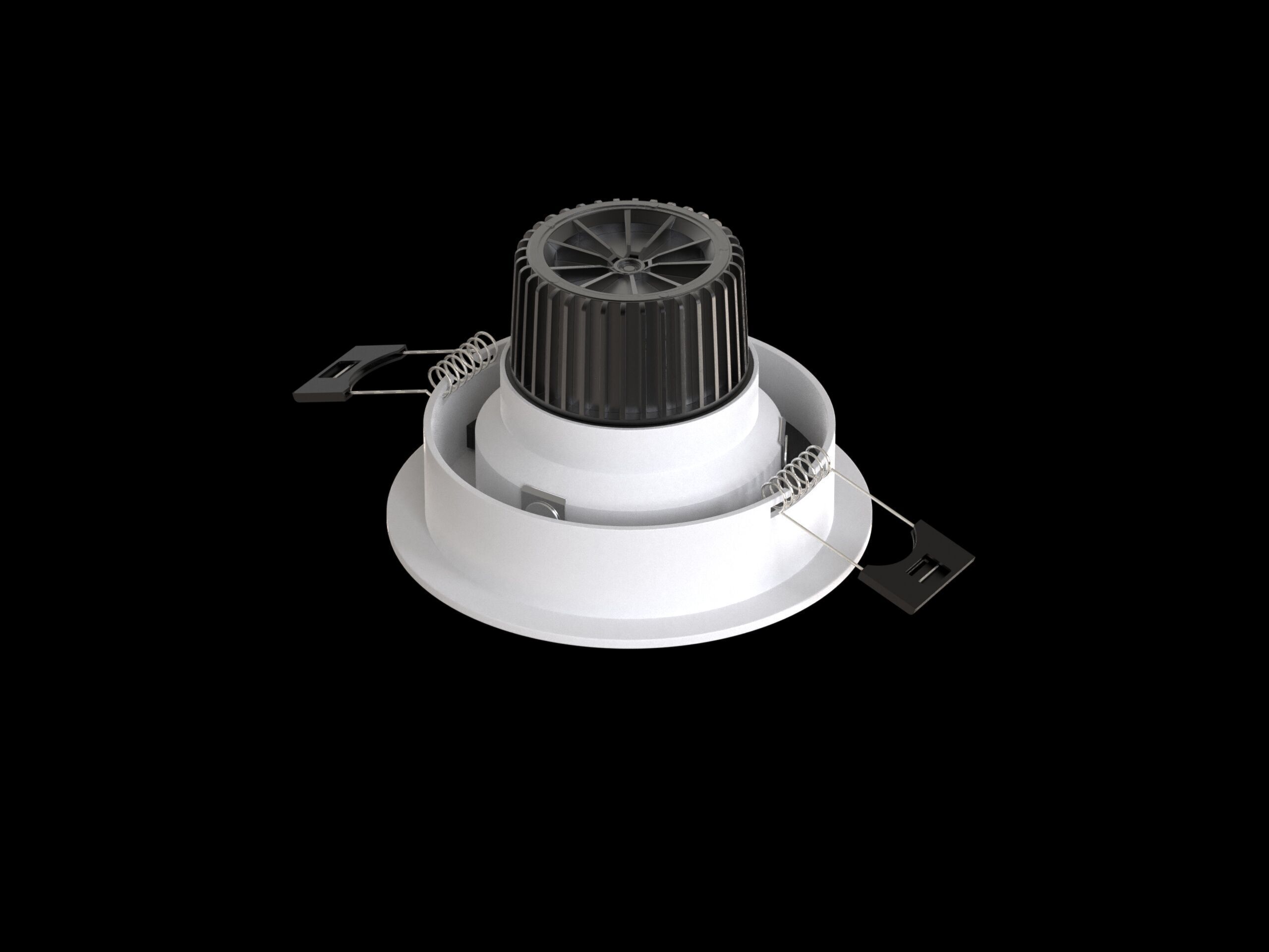 Downlight Low-poly 3D model_3