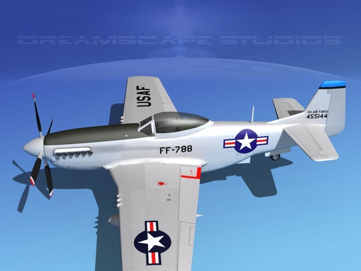 F-51D Mustang USAF 2 3D model_12