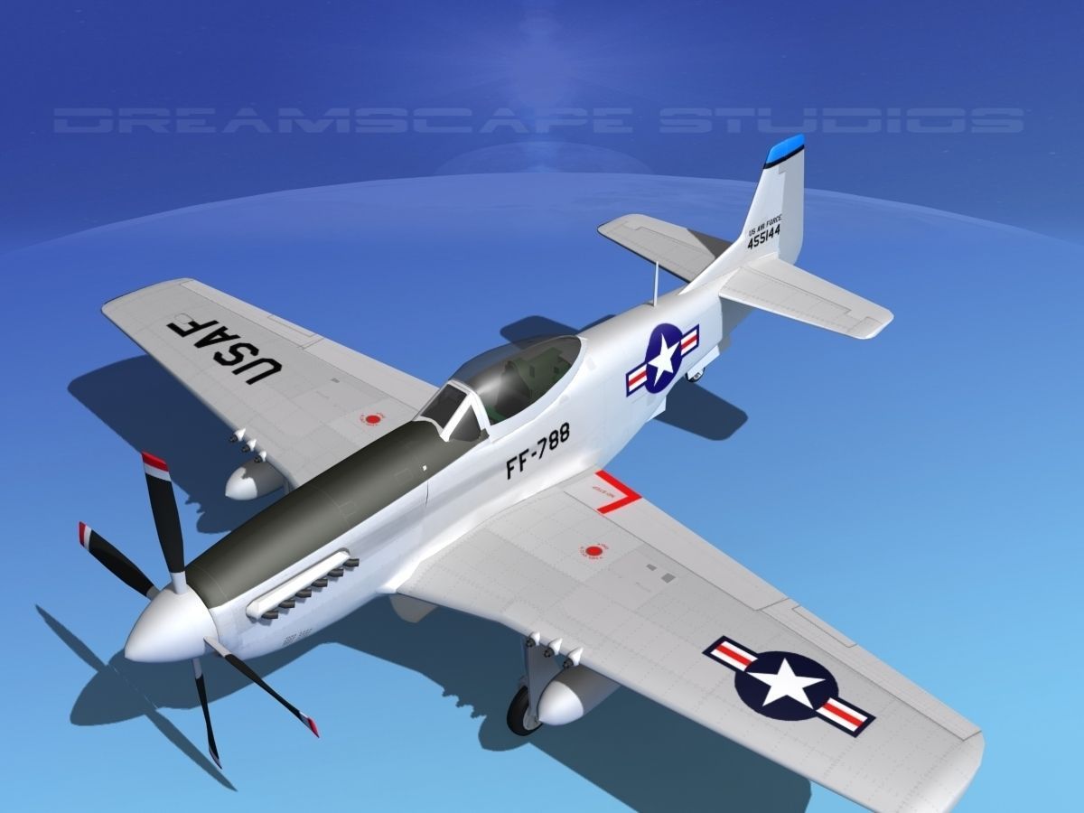F-51D Mustang USAF 2 3D model_13
