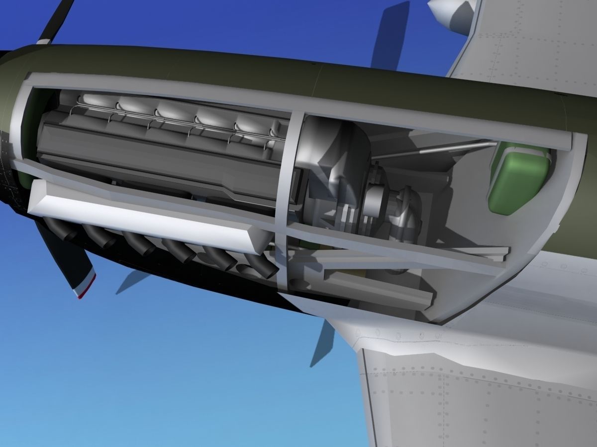 F-51D Mustang USAF 2 3D model_7