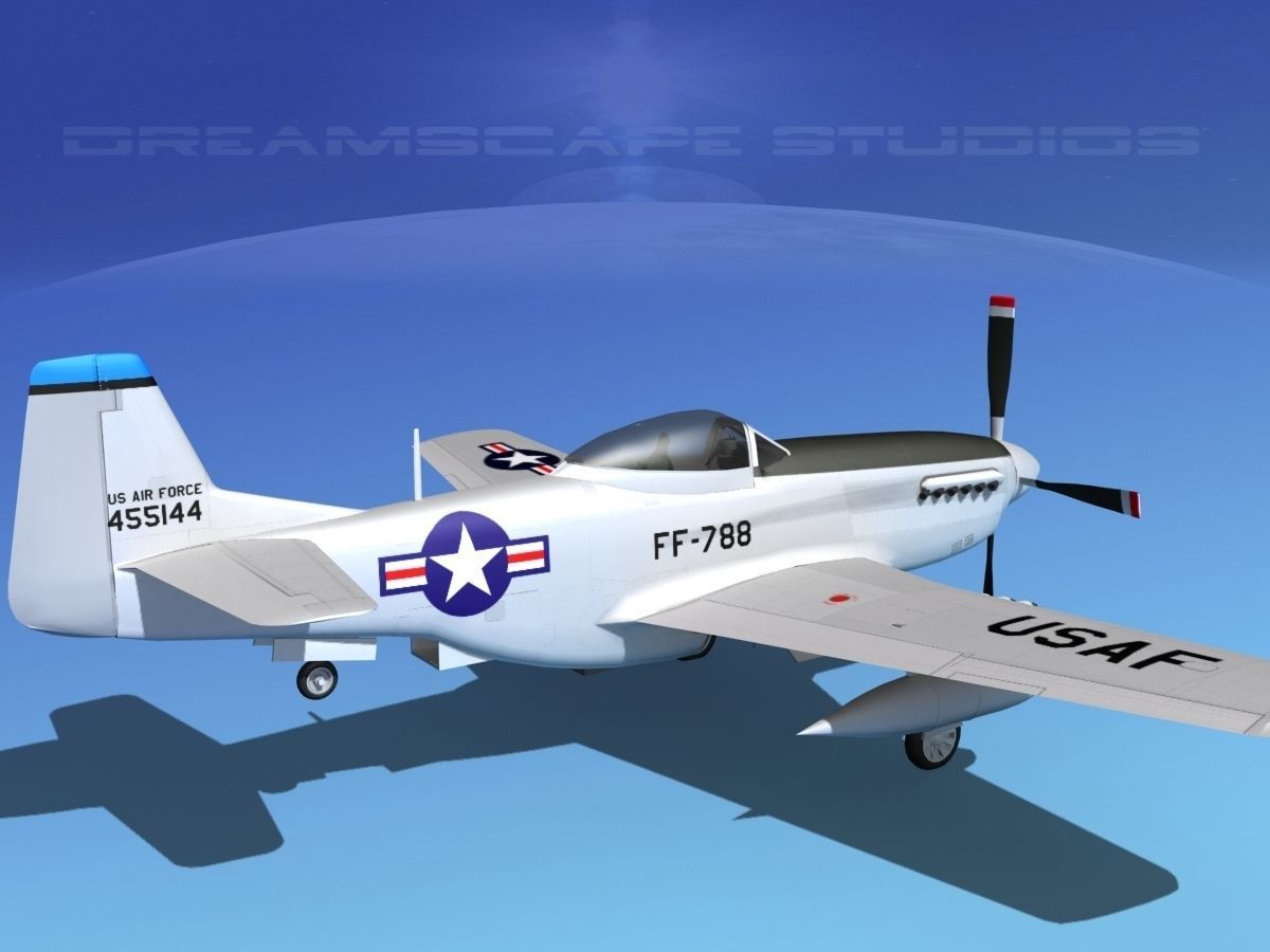 F-51D Mustang USAF 2 3D model_6