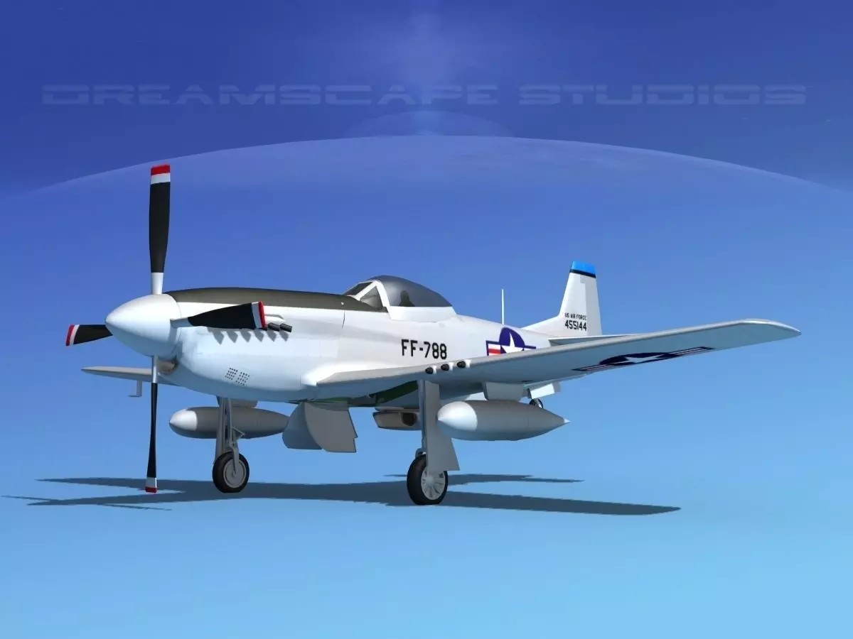 F-51D Mustang USAF 2 3D model_0