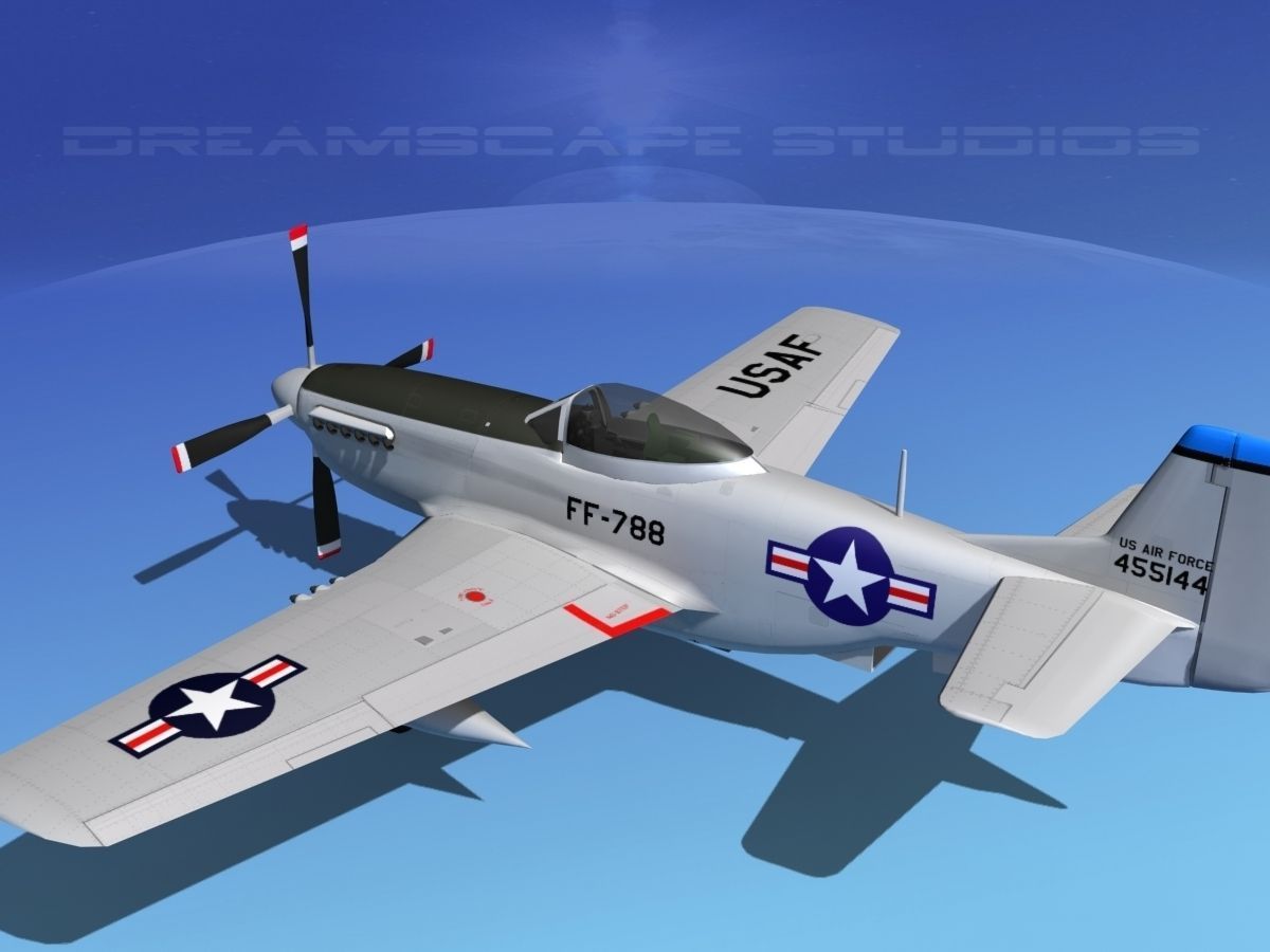 F-51D Mustang USAF 2 3D model_11